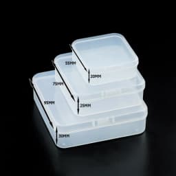 5/7/9CM Plastic Square 1 Grid Transparent Storage Box Earring Ring Jewelry Beads Kits Set Case Container Display DIY Accessories