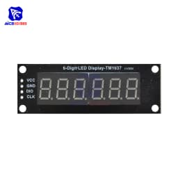 diymore 0.36 inch TM1637 6 Bits 7 Segment Digital LED DIsplay Module I/O Interface 5 Color Available for Arduino