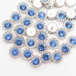 8mm-12mm Sunflower Silver Claw Sew On Rhinestones Glitter Crystals Stones Fabric Glass Beads DIY Sewing Rhinestones Crafts Gems