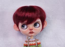 Blythe Doll Eulation Hair Fits BJD Doll 1/6 Fashionably Sunny Handsome Micro Roll Easy Lamp High Temperature Silk Wigs Dark Lila