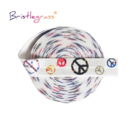 BRISTLEGRASS 2 5 10 Yard 5/8" 15mm Lace Crown Leopard Animal Print Fold Over Elastics FOE Spandex Band Tape Hair Tie Sewing Trim