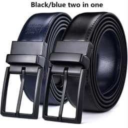 1Pcs Men's Leather Reversible Belt - Classic & Fashion Designs Two in One Belts With Rotated Buckle Ceinture Size 75-160cm
