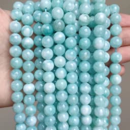 Natural Stone Beads 4 6 8 10mm Turuoqises Lava Amazonite Agates Amethysts Round Beads for Jewelry Making DIY Handmad Bracelet