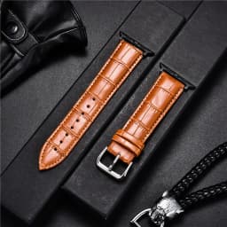 Genuine Cowhide Watchband for Apple Watch Ultra 8 7 6 SE 5 4 3 2 1 Bamboo Patterns Leather Strap 49/45/44/42mm 41/40/38mm