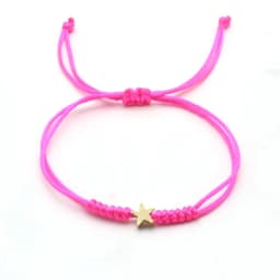 Silver Color Five Pointed Star Women Bracelet Handmade Braid Simple Adjustable Red String Charm Bracelets for Women Girl Jewelry