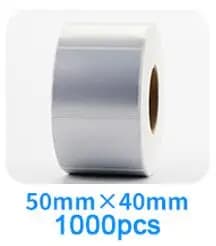 Matte Silver PET Barcode Label 100 90 80 70 60 40 50 30 20 Transfer Ribbon Printer Sticker