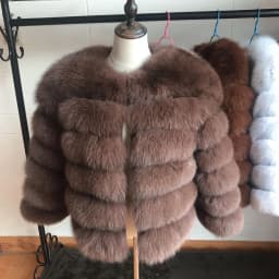 100% Natural Fur Jacket Real Fur Coat Winter Jacket Women Natural Fox Fur Luxury Fashion 50cm Short Jacket Wholesale Hot 2022