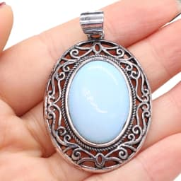 Natural Gem Stone Hollow Alloy Oval Pendant Amethysts Tiger Eye Charms for Jewelry Making DIY Necklace Accessories Gift 33x45mm