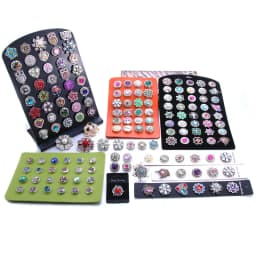 2022 New High Quality Snap Jewelry Display Board Fit 18mm Snap Buttons Jewelry Black Flannel PVC Snap Display Holder
