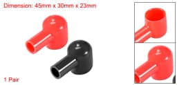1/2/5Pairs Battery Terminal Insulating Rubber Protector Covers Red Black for 14-28mm Terminal 8-10mm Cable