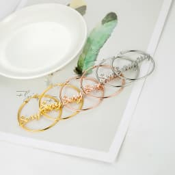 Sipuris Stainless Steel Personalized Customize Name Hoop Earrings Jewelry For Women Circle Earring Fashion 30-60 MM