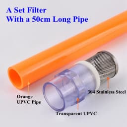 20~50mm 304 Stainless Steel Filter PVC/UPVC Pipe Set Aquarium Tank Water Pump Inlet Tube Filter Garden Drip Irrigation Filter