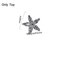 1 PC Surgical Steel Dermal Anchor Moon Shape Micro Dermal Anchor Flower Star Piercings Skin Diver Piercing Body Jewelry 14g