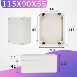 Black and white outdoor waterproof box Plastic box Electronic engineering box instrument waterproof junction box shell