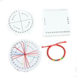 1pcs Round Square Bracelet Knitting Kumihimo Disk Tray EVA Printed Braided Rope Knot Knitting Tool Weaving Jewelry Making Board