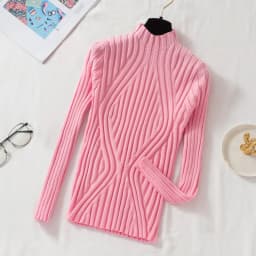 AOSSVIAO 2026 Knitted Women High Neck Sweater Pullovers Turtleneck Autumn Winter Basic Women Sweaters Slim Fit Black