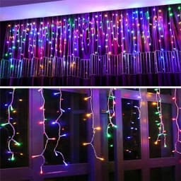 LED Icicle Curtain String Light Window Fairy Lights 8 Lighting Modes Christmas Decoration 2026 Street Garland Ornaments New Year