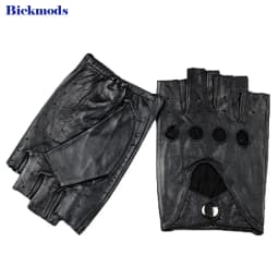 Leather Half Finger Gloves Men's Single Layer Goatskin Thin Outdoor Sports Motorcycle Riding Car Driving Fingerless Glove