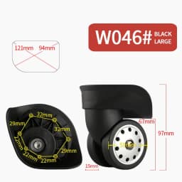 Luggage Wheel Replacement Wheels Suitcase Accessories Universal Casters Rolling Luggage Suitcase Wheeled Accessories Bags Caster