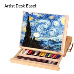 Multifunction Painting Easel Box Artist Desk Easel Portable Miniature Desk Light Weight Folding Easel For Storage During Trips
