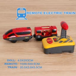 RC Electric Train Set Locomotive Magnetic Train Diecast Slot Toy Fit for Brand Wooden Train Railway Track Toys for Kids Gifts