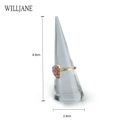 Solid Jewelry Ring Display Stand Solid Finger Shape Ring Photography Presentation Holder Exhibition Storage Rack Wood Acrylic