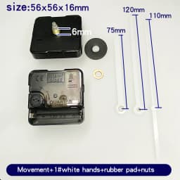 Quartz Clock Movement Kit With Gold Clock Hands Non Ticking Wall Clock Mechanism DIY Clock Making Repair Parts