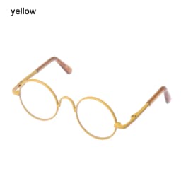 Retro Round Plush Doll Glasses Metal Frame Miniature Colorful Doll Eyeglasses‘For Doll Clothes Dressing Accessories Toy Props