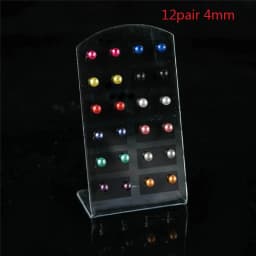 12Pairs Colorful White Imitation Pearl Stud Earrings For Women Ear Jewelry Round Ball Earring 4 6 8 10mm