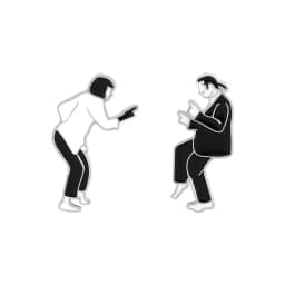 Pulp Fiction Enamel Pins Disco Impromptu Swing Dance Brooches Badges Fashion Movie Pin Gifts for Friends