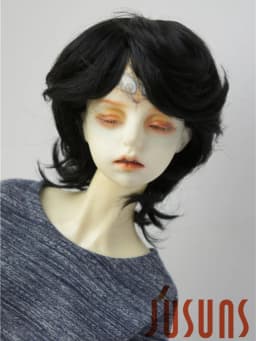 Doll Wigs JD075 1/3 8-9inch 21-23cm Boyish Cupid Curls Synthetic Mohair SD BJD Doll Wigs