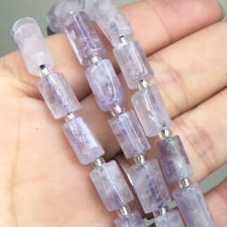 Natural Apatite Lapis lazuli Tiger Eye Jades Beads Faceted Column Loose Beads For Jewelry DIY Making Bracelet Accessories 7.5''