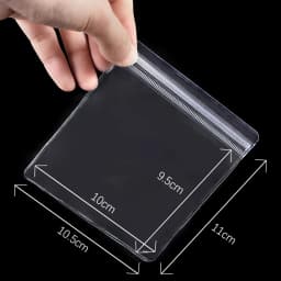 50pcs PVC Self Sealing Plastic Jewelry Zip Lock Bags Thick Clear Ziplock Earrings Packaging Storage Bags Universal Pouches