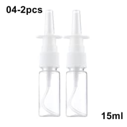 2pcs New White Nasal Spray Pump Empty Plastic Bottles Refillable Sprayer Health Nose Mist For Medical Packaging Accessories