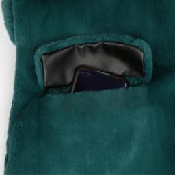 Nerazzurri Winter Long Green Warm Soft Loose Fluffy Faux Fur Coat Women Belt Lapel Elegant Luxury Designer Korean Fashion 2021