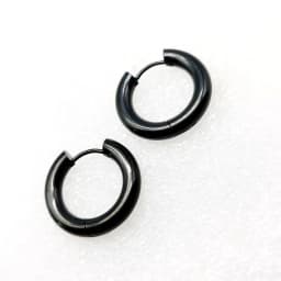 Chunky Thick Stainless Steel Huggie Hoop Simple Piercing Small Black Women Man Big Circle Hoops Earring Round Jewelry