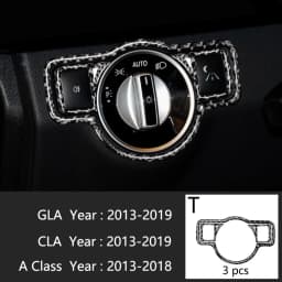 Carbon Fiber For Mercedes A GLA CLA Class W176 X156 C117 Car Interior Gearshift AC CD Panel Door Armrest Cover Trim Accessories