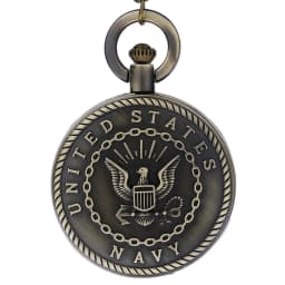 Retro Bronze Air Force Eagle Stars United State Quartz Antique Pendant Chain Pocket Watch Military Souvenir Gifts for Men Women
