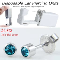 1PC Sterile Disposable No Pain Ear Piercer device Ear Cartilage Piercing Gun Tool Kit Unit Built In CZ Birthstone Earring Stud