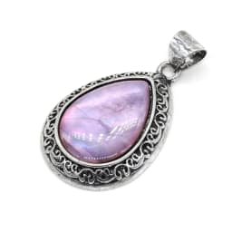 2024 New Natural Stone Abalone Shell Charms Drop Shape Lapis Lazuli Ethnic Pendant for Women Jewelry Making DIY Necklace Gift