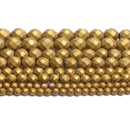 46 Style Natural Stone Bead Gold Silver Color Hematite Round Faceted Beads For Jewellery Making Bracelet Necklace 15'' Strands