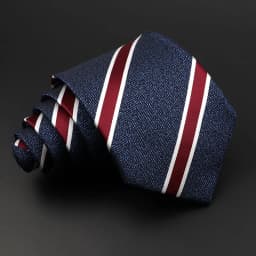 8cm New Fashion Stripe Men's Tie Classic Polyester Bright Necktie Business Meeting Formal Necktie Accessories Daily Wear Cravat