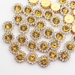 8mm-12mm Sunflower Silver Claw Sew On Rhinestones Glitter Crystals Stones Fabric Glass Beads DIY Sewing Rhinestones Crafts Gems