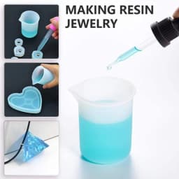4-7pcs 1 Set Reusable Resin Art Mixing Measuring Cups Silicone Stir Stick Epoxy Mold Jewelry Making DIY Tool