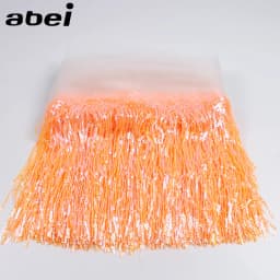 32cm 2yard Shining Mesh Fabric Lace Fringe Sequins Paillette Tassel Ribbon DIY Wedding Party Dance Dress Sewing Accessories