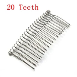 6pcs 10/15/20/30 Teeth DIY Metal Hair Comb Claw Hairpins Black/Rhodium For Wedding Jewelry Making Findings Components Comb