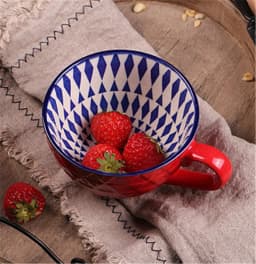 European Style Ceramic Coffee Cups Milk Tea Breakfast Mug Cappuccino Flower Cups Latte Kitchen Tableware High-grade