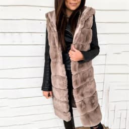 Fashion Solid Plush Long Jacket Vest Waistcoat Cardigan Casual Ladies Faux Coat Winter Sleeveless Streetwear Womens Outerwear