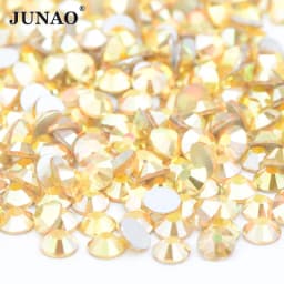 JUNAO 100Gross SS6 SS10 SS12 SS16 SS20 SS30 AB Color Glass Rhinestones Bulk Non Hotfix Flatback Strass DIY Nail Crystal Stones