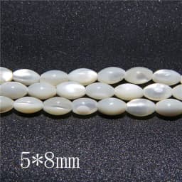 15X6mm Long Stripe Shell Beads Point Stick Mother of Pearl Shell Slice Loose Beads for DIY Making Jewelry Necklace Accessories